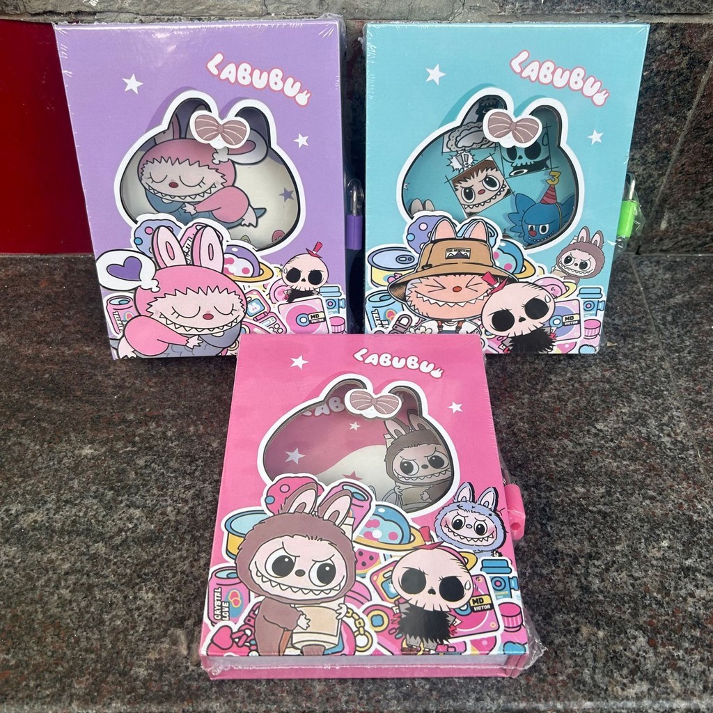 

HYPE N FANCY Buku Diary Jurnal Notebook Labubu + Gembok Aman Rahasia Premium The Monsters Pastel Lucu Unik Termurah Grosir Cod