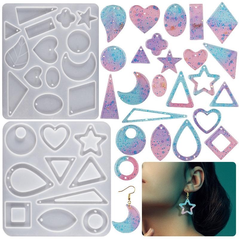 

Epoxy Resin Silicone Mold DIY Earring Pendants Charms Mould Epoxy Resin Jewelry Making Silicone Mold Handmade Crafts Decoration
