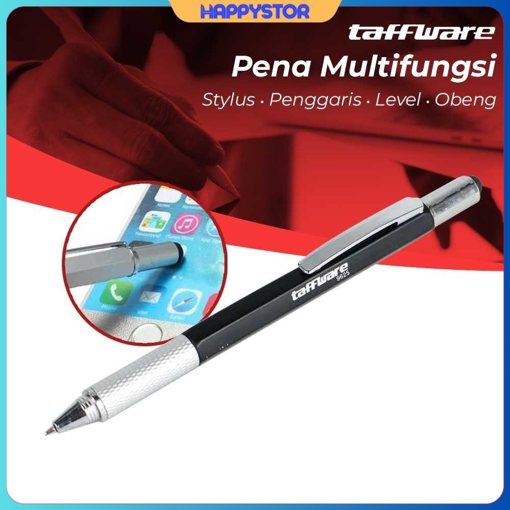

Taffware Pena Multifungsi Plastik Stylus Penggaris Waterpass Obeng - 9625