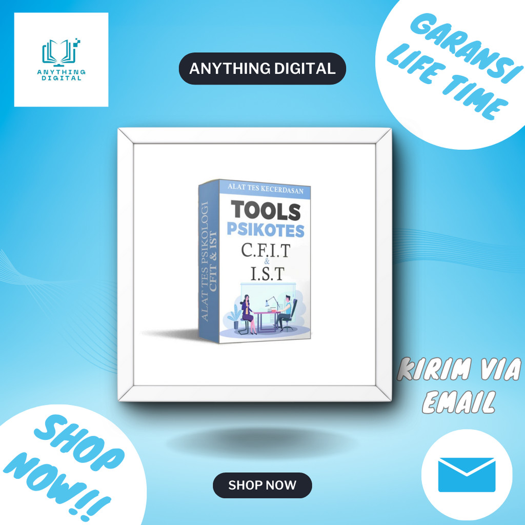 TOOLS PSIKOTES - Alat Tes Psikologi CFIT & IST -  Program Pengukur Kecerdasan IQ Test Kecerdasan