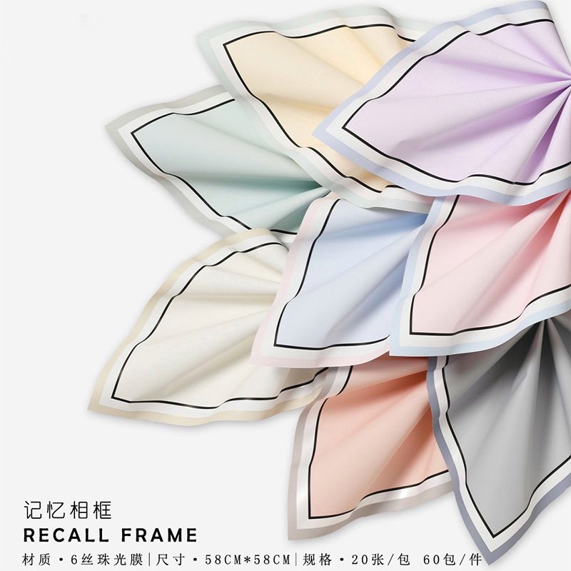 

(20lembar)CALOR Flower Wrapping Paper / Frame Color Opp Kertas Bunga Buket Cellophane List
