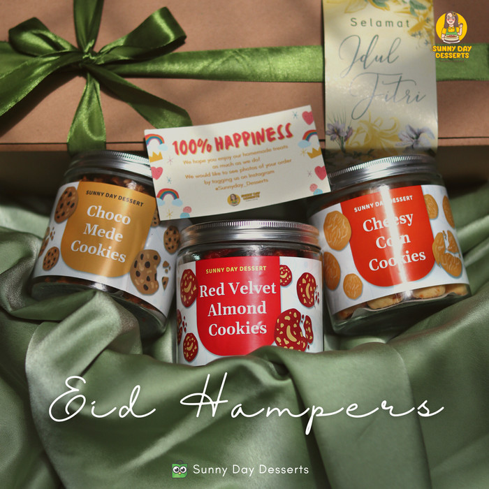 

Parsel Hampers Lebaran Cookies Premium by Sunny Day Desserts - 3 pcs