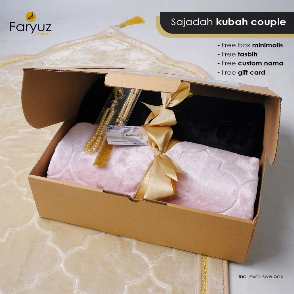 

Faryuz - Couple Sajadah Kubah Premium Sejadah Hampers Hantaran Nikah Hadiah Kado Seserahan/ keluarga oleh oleh