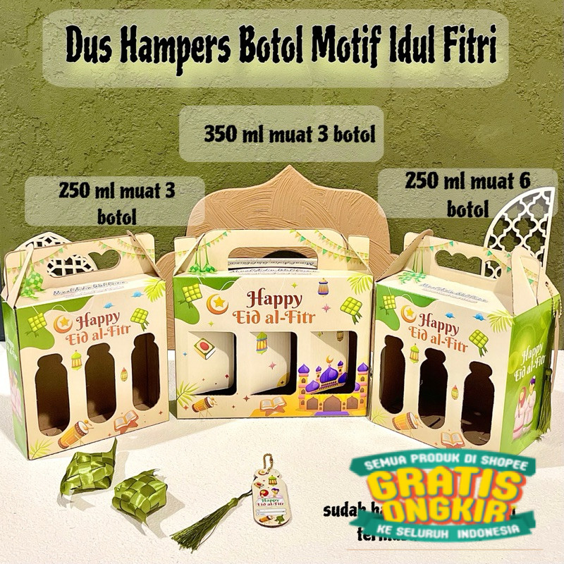 

Kardus Minuman Botol Motif Idul Fitri | Box Hampers Minuman Botol Lebaran | Dus Hampers | Kotak Botol Lebaran | Dus Minuman 250 ml | Dus Minuman 350 ml | Dus Hampers Botol Lebaran Kotak Lebaran | Dus Idul Fitri/ keluarga oleh oleh