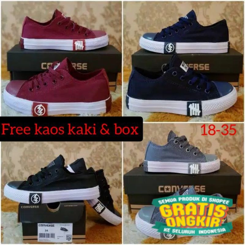 SEPATU CONVERSE ANAK FLASH UNDEFEATED OX PREMIUM SEKOLAH ANAK BABY TK SD GRADE ORIGINAL/ marun maroo