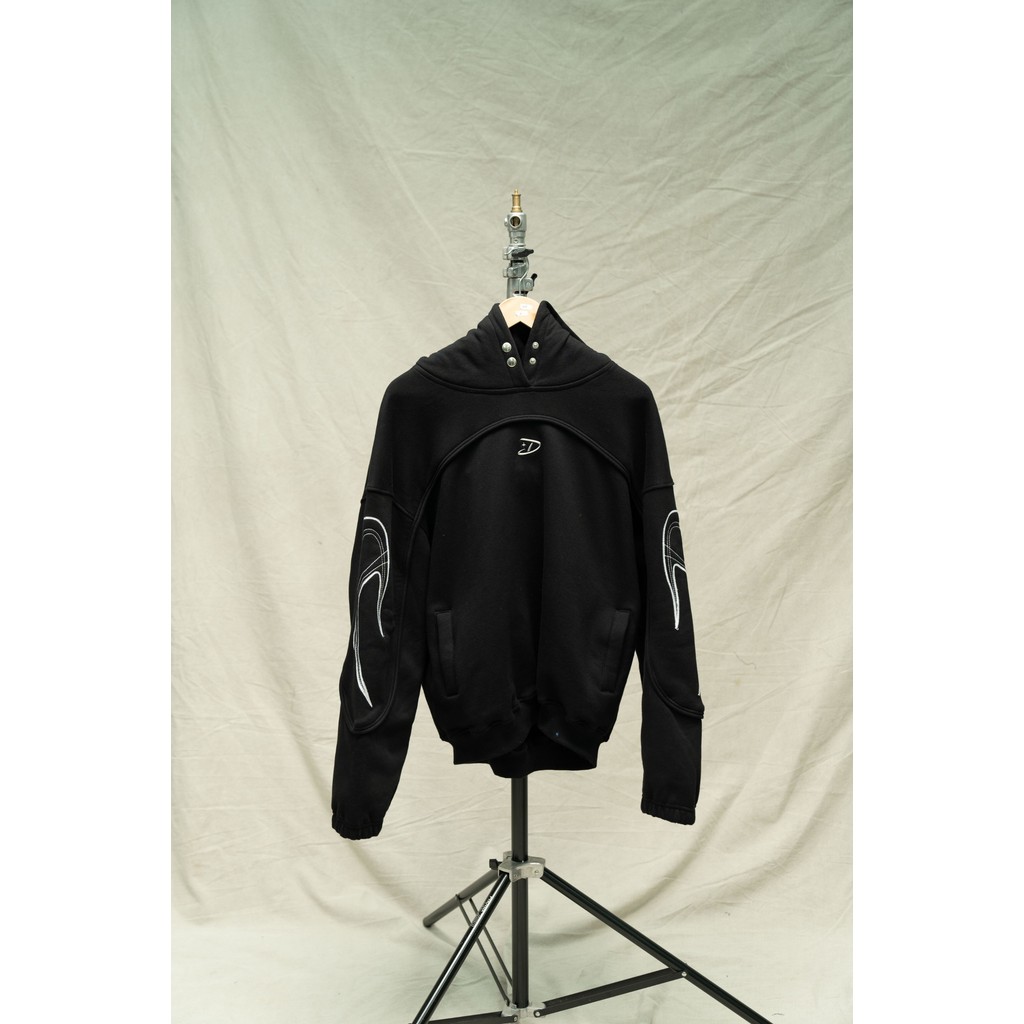 DLS Concept Hoodie Metal Logo – Black