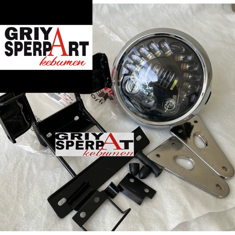 LAMPU DEPAN RX KING NEW 2008  KOMPLIT BREKET BATOK RING ORIGINAL YAMAHA