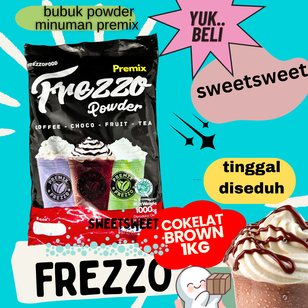 

Sweetsweet Frezzo Boba Powder Chocolate Brown | Bubuk Minuman Cokelat 1 Kg {Bisa COD dan Grosir}