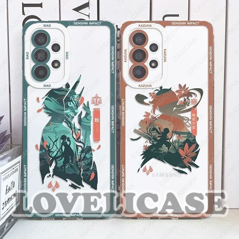 Genshin Impact Case For Samsung A53 A52 A13 A33 S24 Anime Hu Tao Zhongli Phone Cover