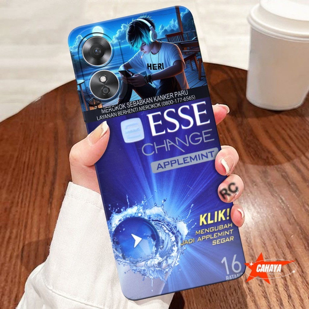 CC1 Softcase Oppo a17 A18 a38 a17k a58 4G a78 4G a78 5G a79 a98 Reno 10 11 11F  Motif Rokok Anime - 