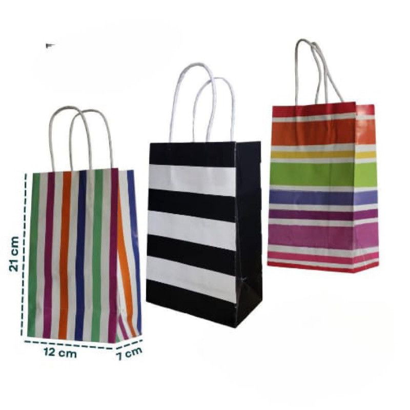 

[TERMURAH] PAPER BAG MOTIF GARIS GARIS || TAS HAJATAN NIKAHAN KHITANAN ULANG TAHUN
