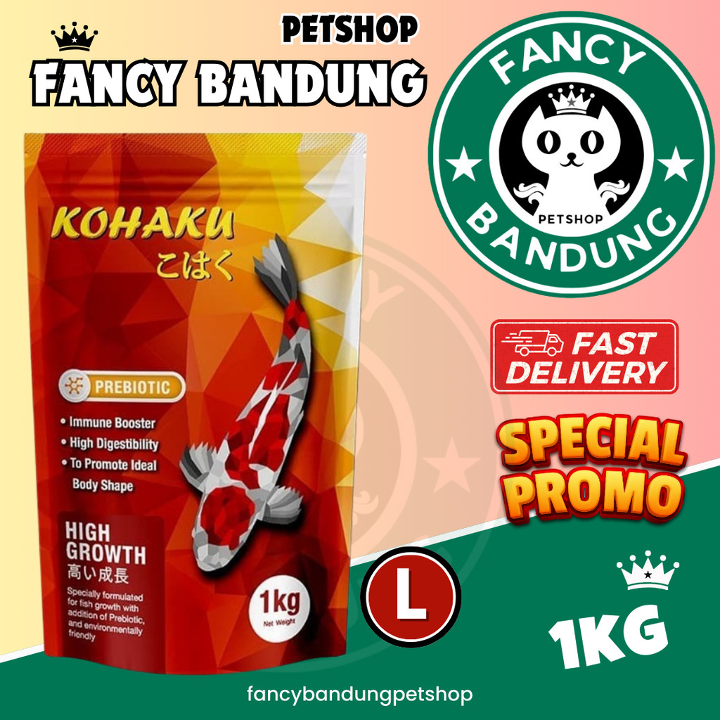 kohaku high growth / pakan ikan / pakan koi / kohaku medium / kohaku large / kohaku m / kohaku l