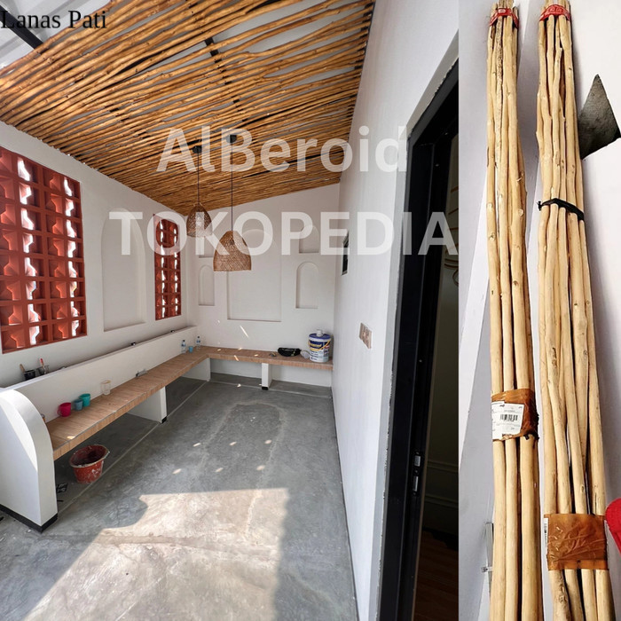 

Ranting Kayu Jati Dekorasi Atap Gajebo Kape Ala Bali - panjang 100 cm XD2