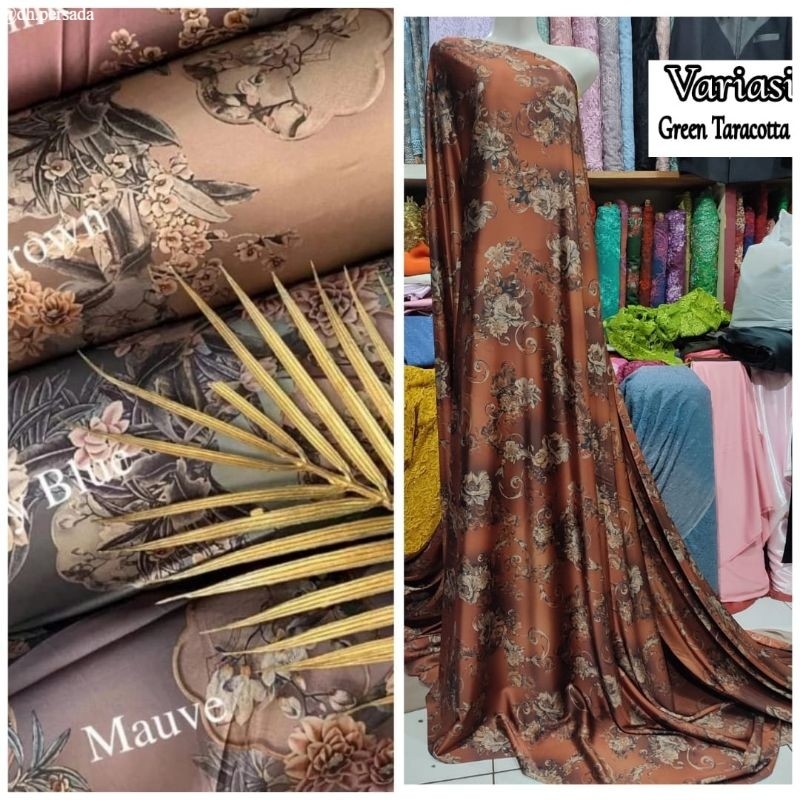 Kain Silk Armani Motif Bahan Gamis motif