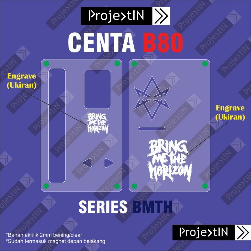 UC Project panel backdoor akrilik engrave B80 Series BMTH