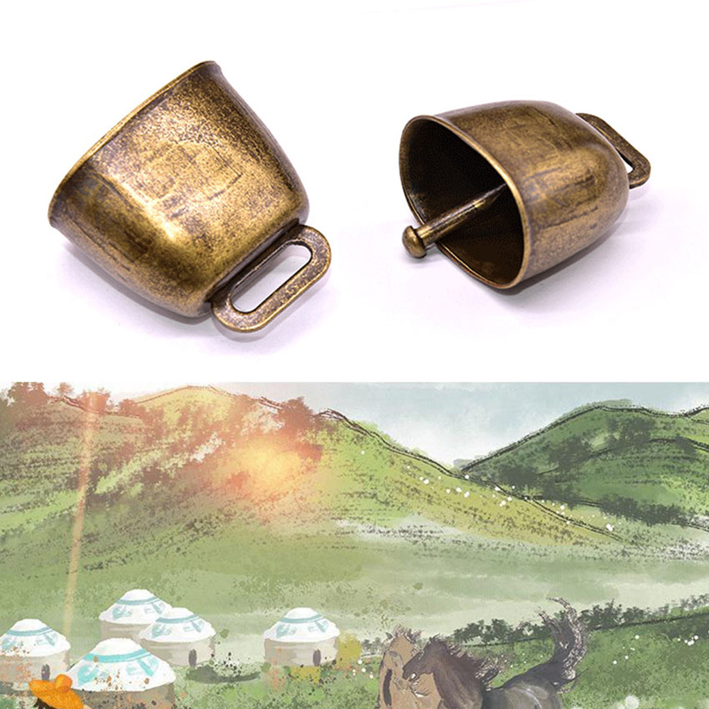 1/3pcs Lonceng Sapi kuningan Klontongan Sapi Antik Bel Sapi Lonceng Kambing Klontongan Bunyi