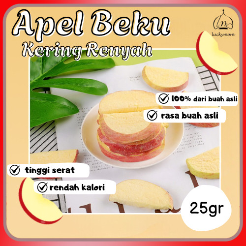 

[Luckymore] Apel Beku Kering Renyah 25gr, Keripik Apel, Apel Kering, Keripik Buah, Cemilan Sehat, Keripik Renyah