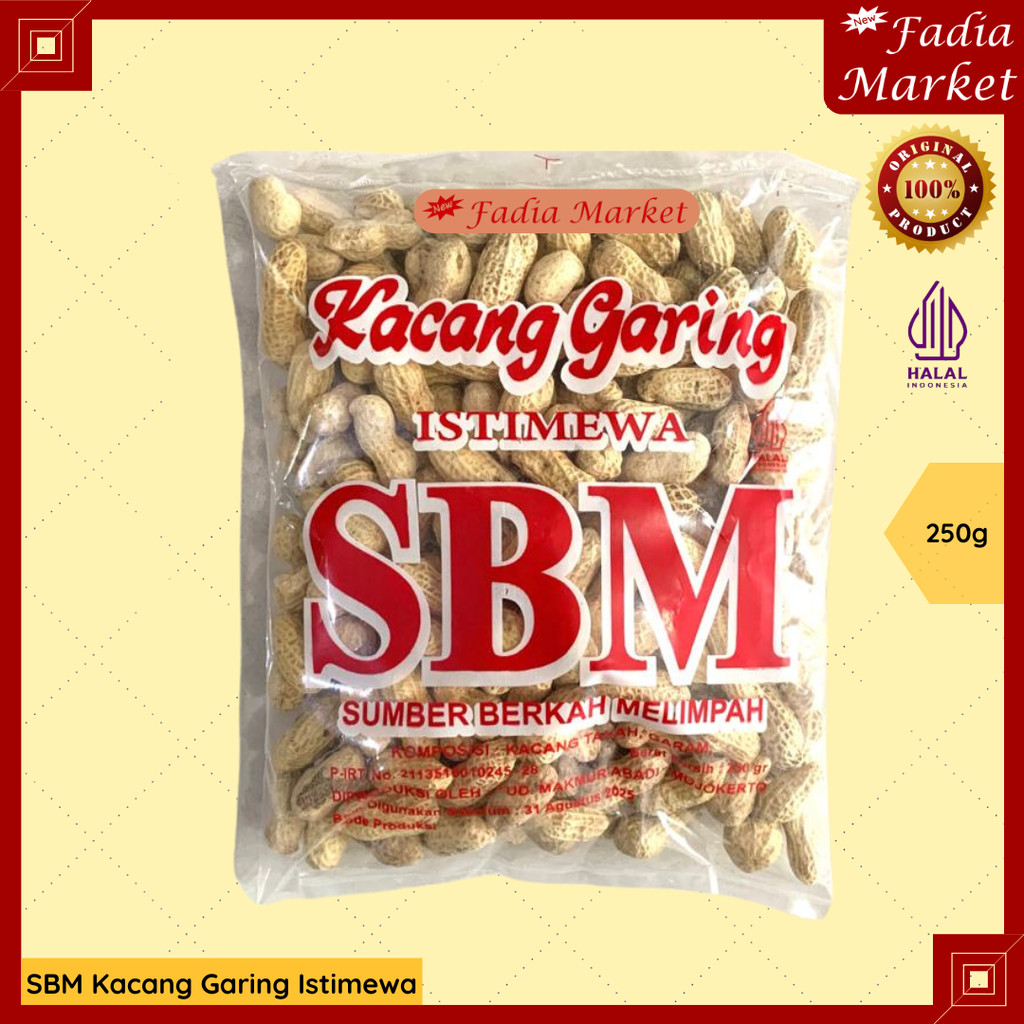 

SBM Kacang Garing Kulit Istimewa Sumber Berkah Melimpah 250g