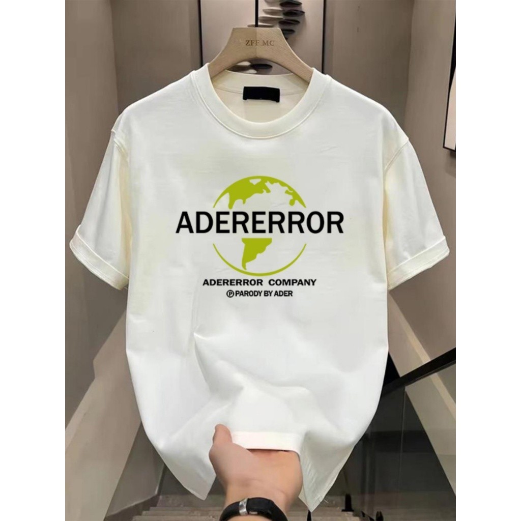 【100% Kapas】 | ADERERROR | Street style | Popular | Putih/Hitam | pemuda | High quality pure cotton 
