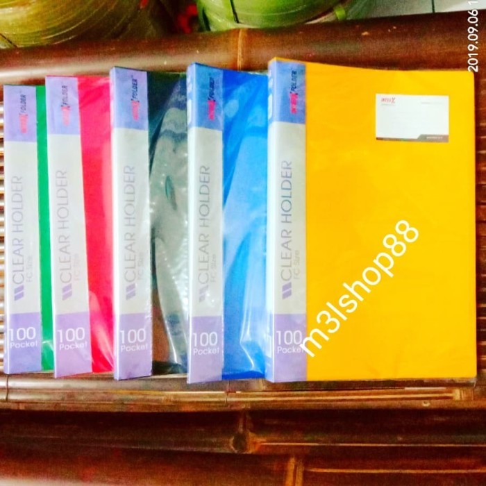 

ANDMA Clear holder 100 lbr /map plastik /dokumen keeper 100 lbr folio/f4 - Hitam
