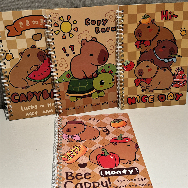 

Cute Capybara A5 Coil Notebook Exercise Book Notepad Diary School Learning Stationery Supplies Back To School Kids Gift