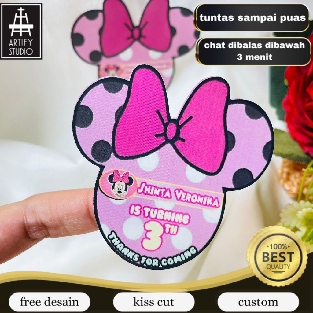 

Artify 4-8 Sticker Karakter Ulang Tahun Anak Stiker Ultah Free Design Birthday Custom Chromo