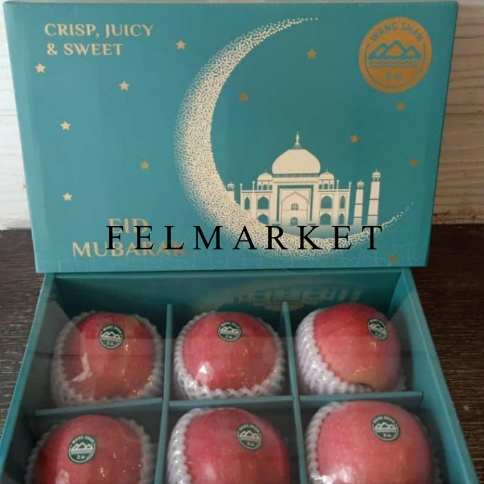 

Hampers Lebaran Buah Apel Wangshan Isi 6 Pcs / Buah Apel Fuji / Box