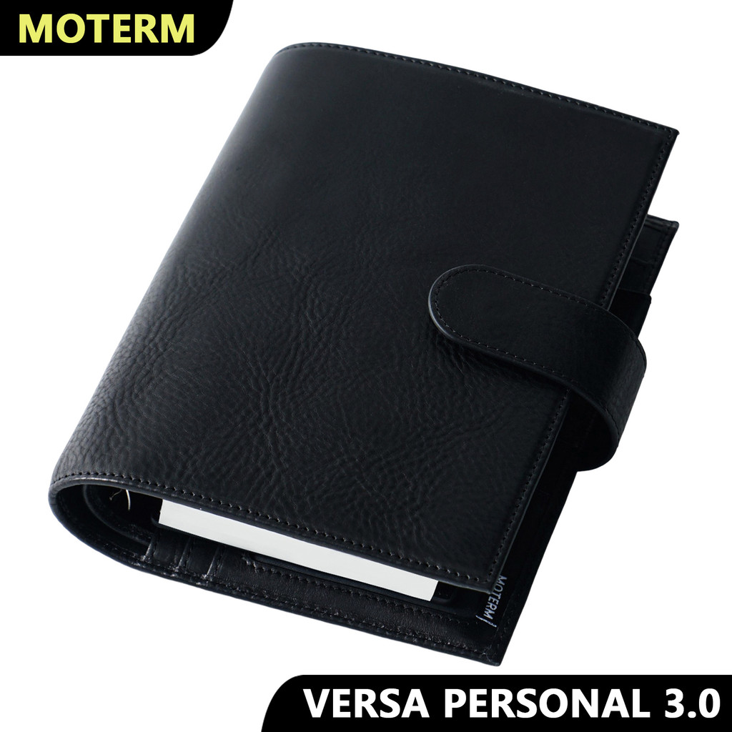 

Moterm Versa Personal 3.0 Rings Planner Full Grain Vegetable Tanned Leather Notebook with 25mm Rings Organizer Agenda Journal