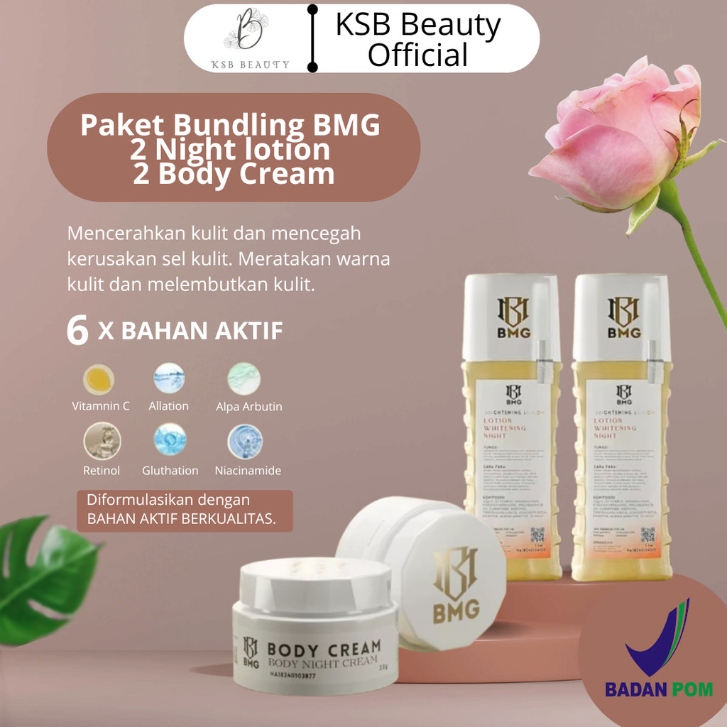 Paket BMG ORIGINAL HB Dosting BPOM memutihkan badan