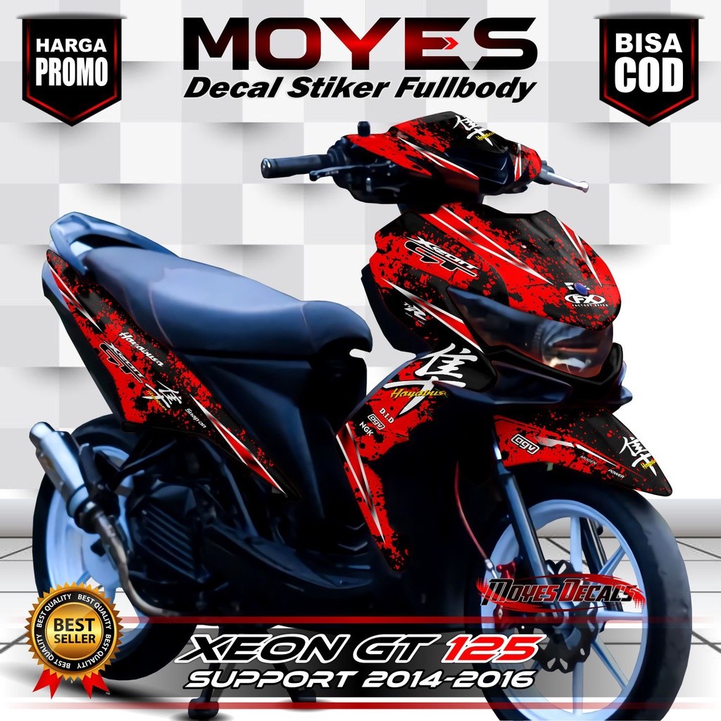 Decal Xeon GT 125 Fullbody // Stiker Variasi Xeon GT 125 Motif Hayabussa
