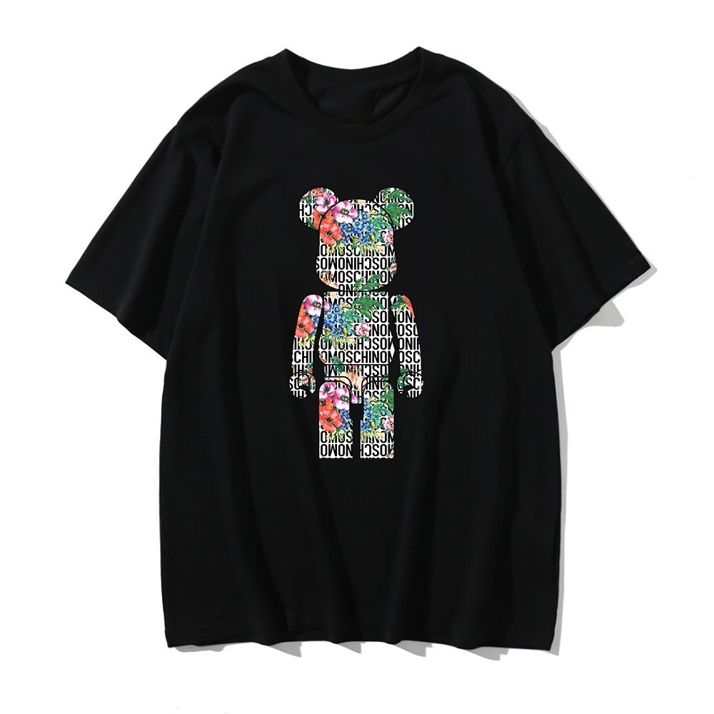 Kaos T-shirt pasangan pria dan wanita desain beruang gloomy Guochao