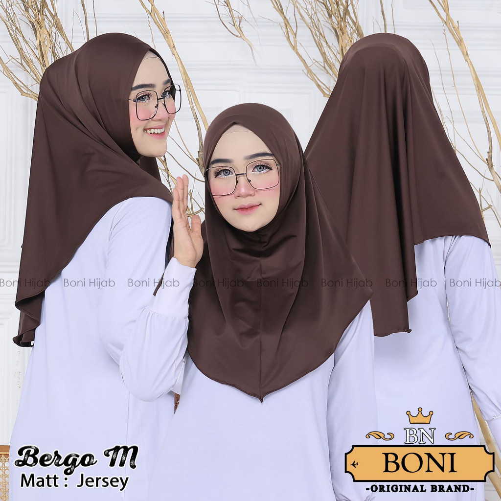 Bergo jersey instant daily non pad Hamidah jersey ukuran M Hijab instan jersey