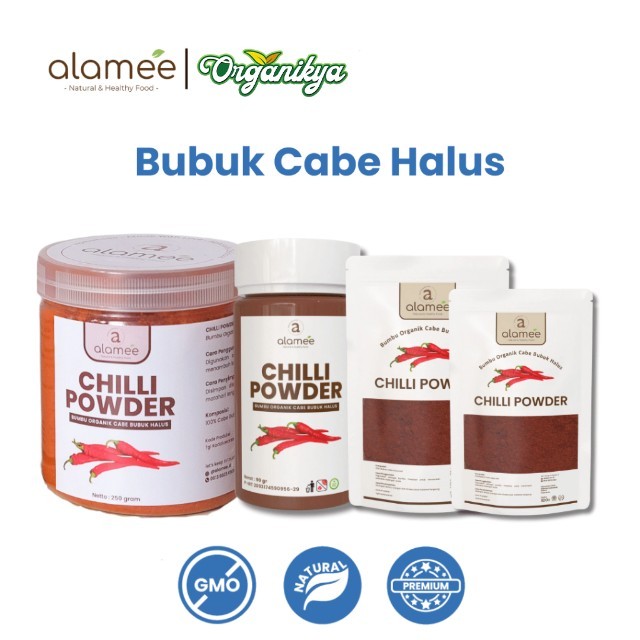 

Bumbu Cabe Cabai Bubuk Kering Halus Pedas Chilli Seasoning Powder Cabai Rempah Murni Asli Dapur 250g organikya