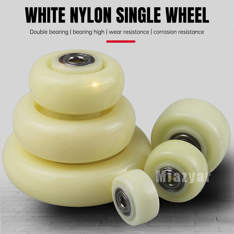 Roda Nylon Wheel Only Medium Duty Double Bearing Trolley Etalase Lori 3" 4" 5" Inch XpTool Mia
