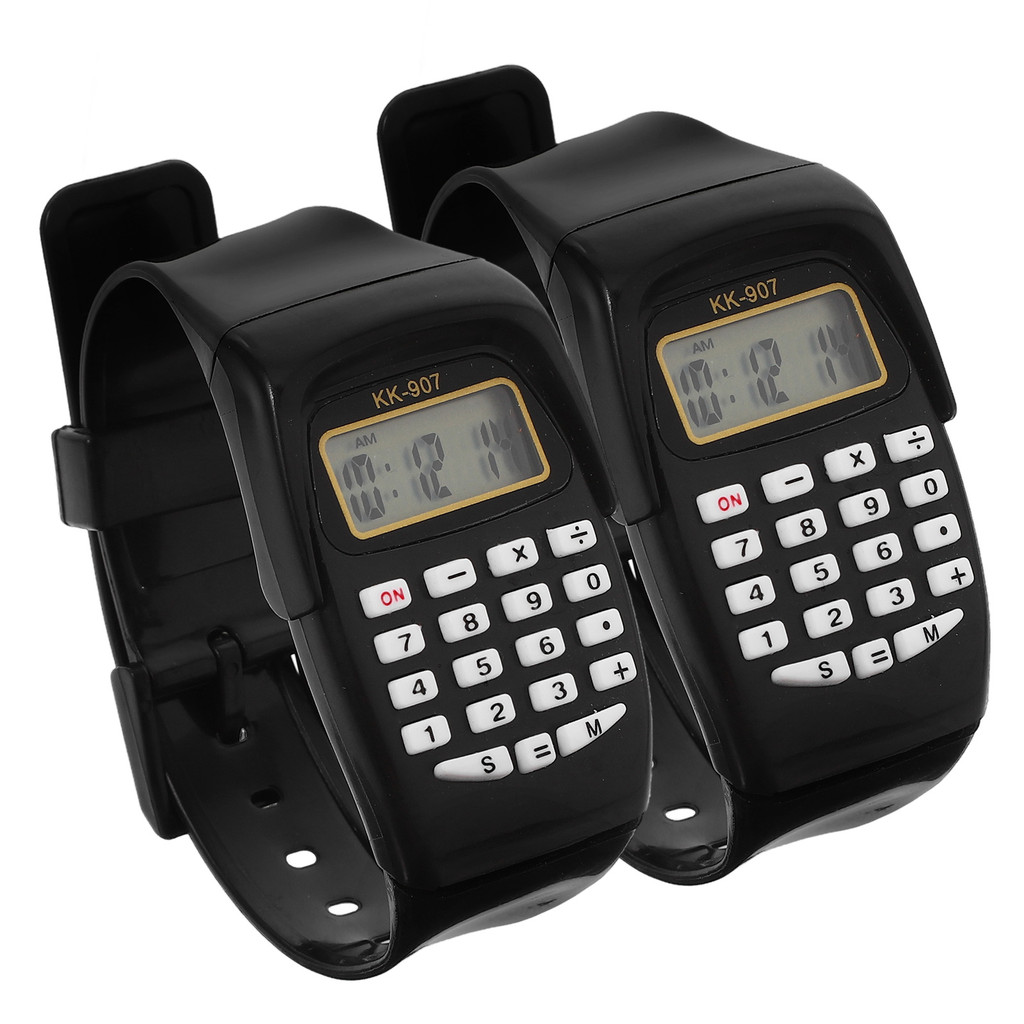 

2 Pcs Birthday Present Child Mens Digital Watch Watches for Kid Girl Calculator Kids