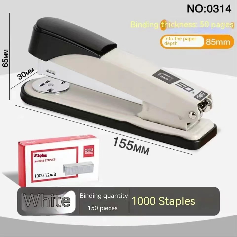 

Manual Stapler 30/50 Sheets Effortless Stapler Paper Book Binding Stapling Machine School Office Supplies with 1000 Staples