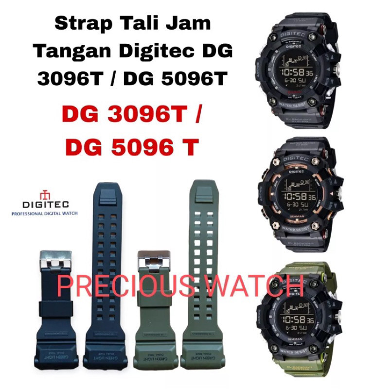 Strap Tali Jam Tangan Rubber Original Digitec DG 3096 DG 5096 DG-3096T DG-5096T Tali Digitec 3096 di