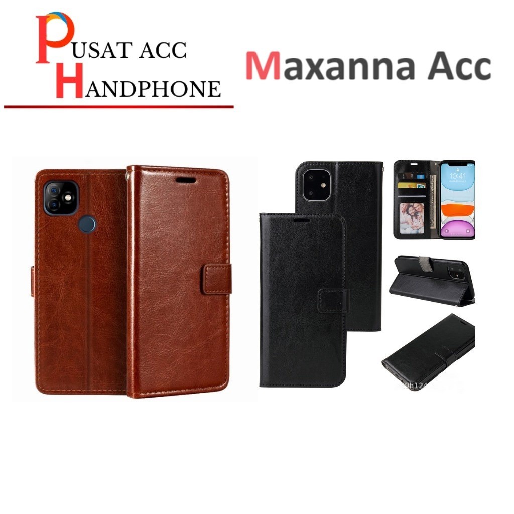 [ MAXANNA ] CASING DOMPET BUKU FLIP CASE BUKA TUTUP KULIT CASE BOOK Samsung  M20  M32 4G  M23 5G  M3