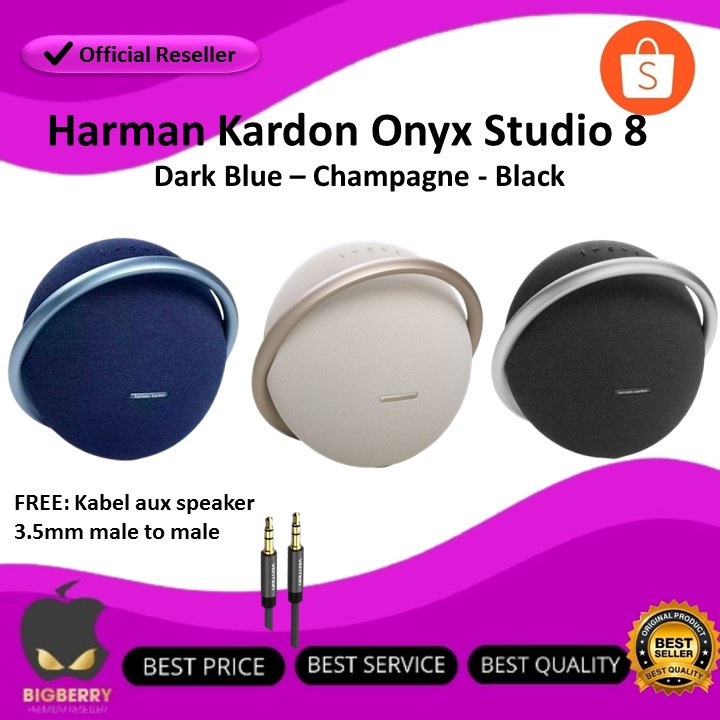 Harman Kardon Onyx Studio 8 Speaker Bluetooth Stereo Portable - 50W, 120mm Woofer, Dual Microphone