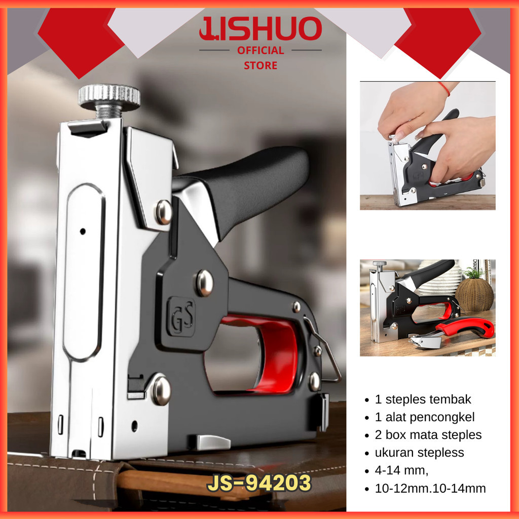 

Staples / Staples GunTacker Tembak 3 in 1 / way staples Gun JS-94203