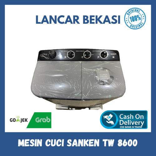 Mesin Cuci 2 tabung Sanken TW 8600 8kg - GARANSI RESMI