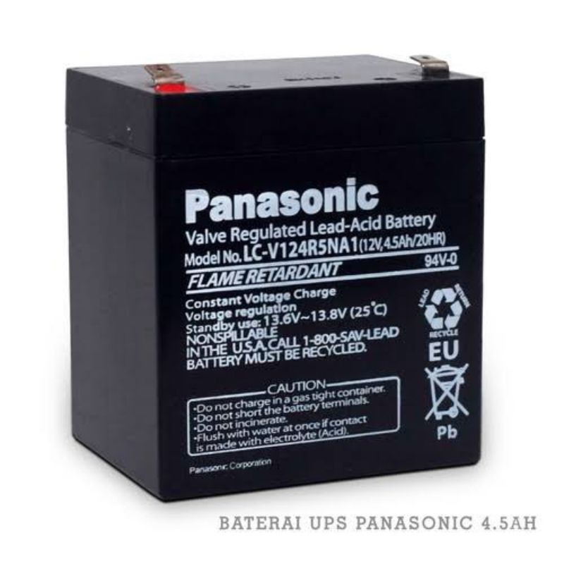 Baterai UPS 12V 4.5AH Panasonic Baterai UPS Panasonic 12V 4.5AH Suplai daya Komputer Batrai Ups GROS