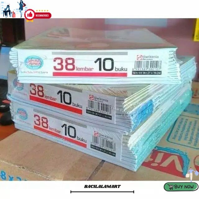 

Buku Tulis Sinar Dunia isi 38 lembar / Pack/ isi 10 Buku Tulis sidu BLM