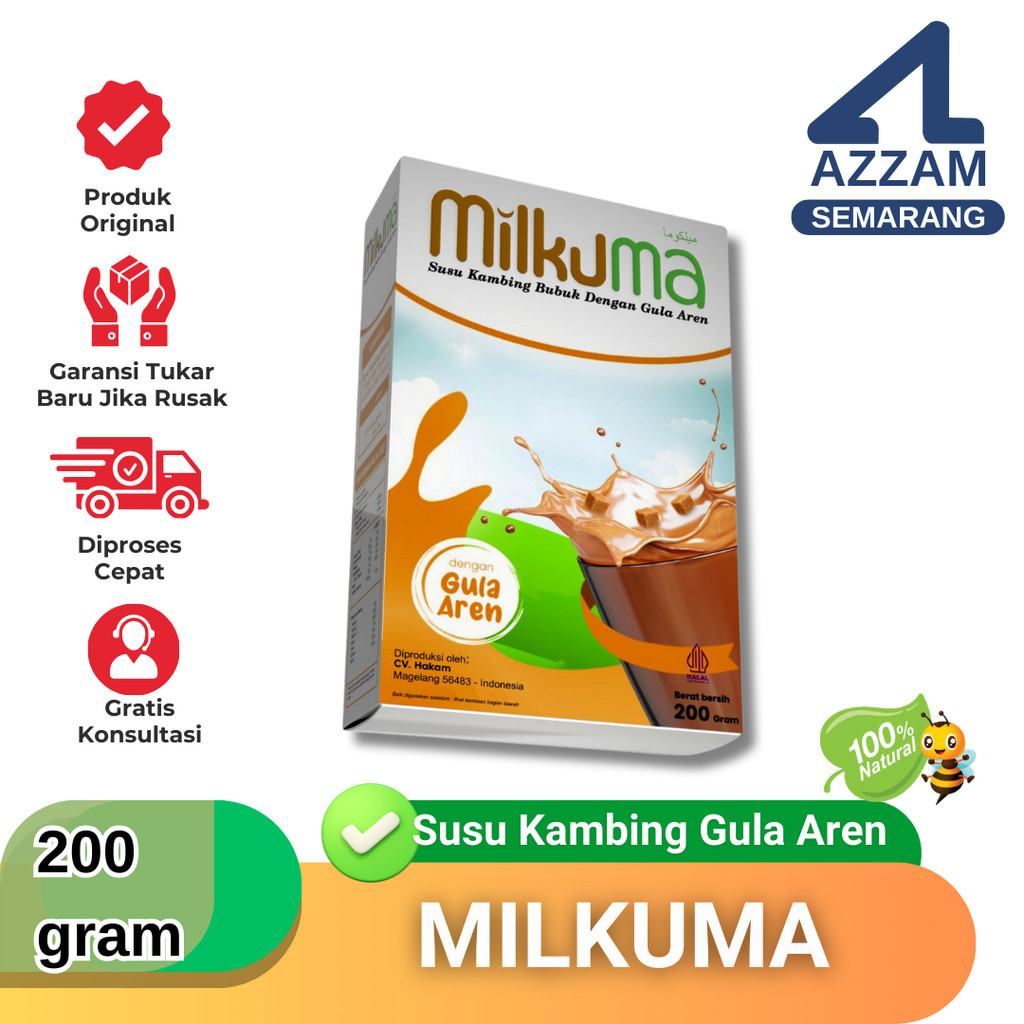 

Susu Kambing Ettawa Gula Aren 200 gram MILKUMA Etawa Asli