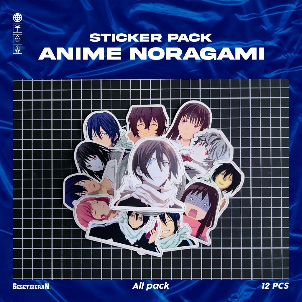 

COD✨ Sesetikeran Pack Anime Noragami Lucu Sticker Cute Keren Untuk Koper Laptop Skateboard