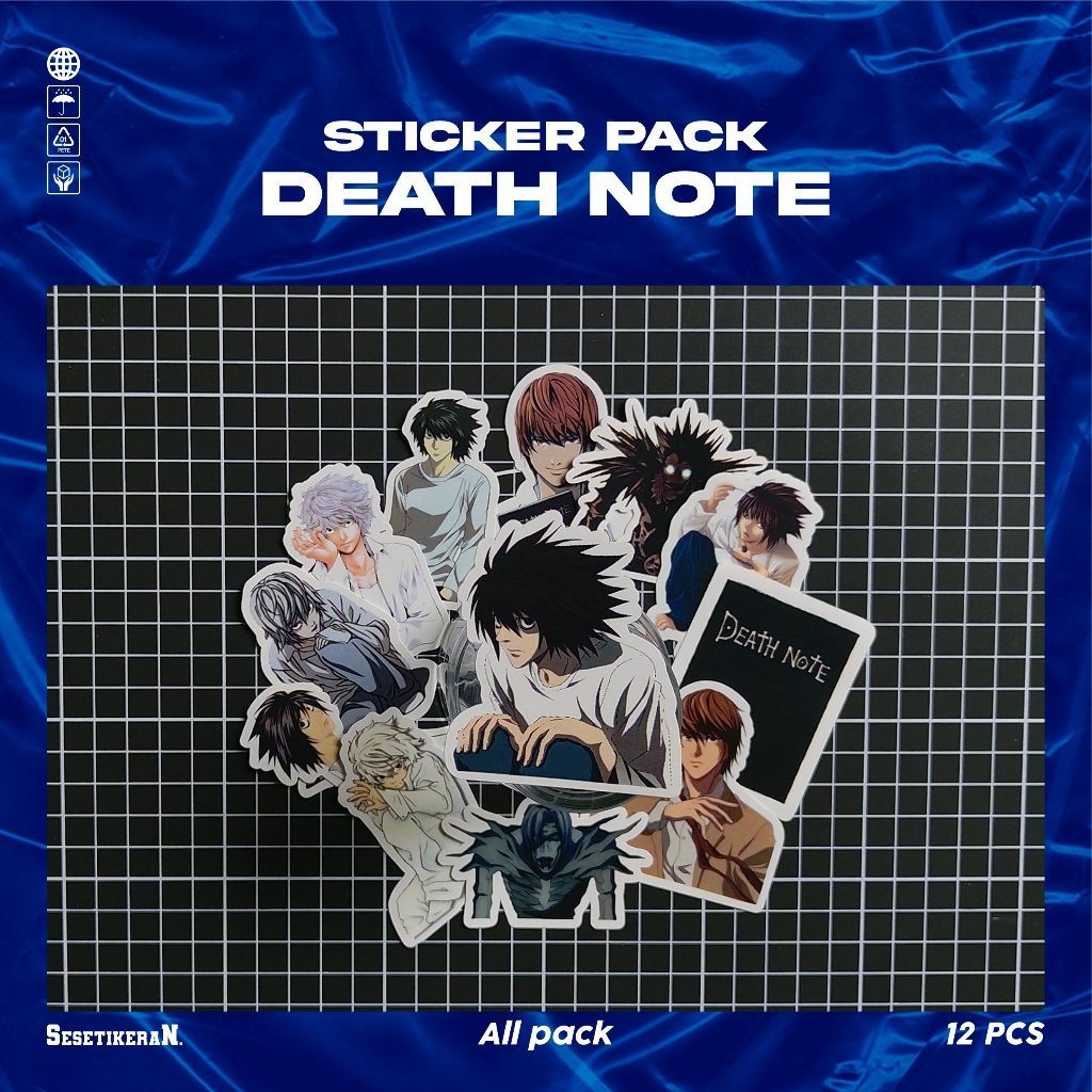 

COD✨ Sesetikeran Stiker Pack Anime Death Note Untuk Koper Laptop Skateboard
