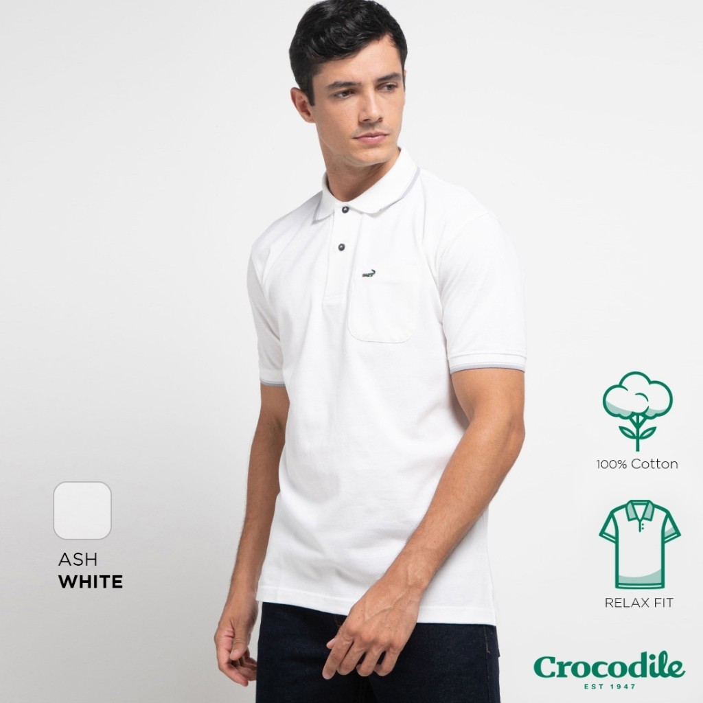 Crocodile CRCOLE 4 - Kaos Kerah Pria Men Polo Original Relax fit - Bahan Katun 5.5