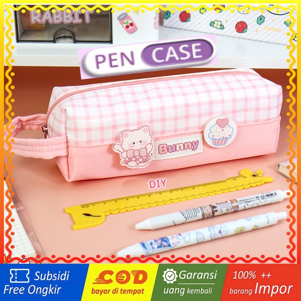 

TXS02B Korean Pen Pencil Case Bunny Kotak Tempat Pensil Box MKT