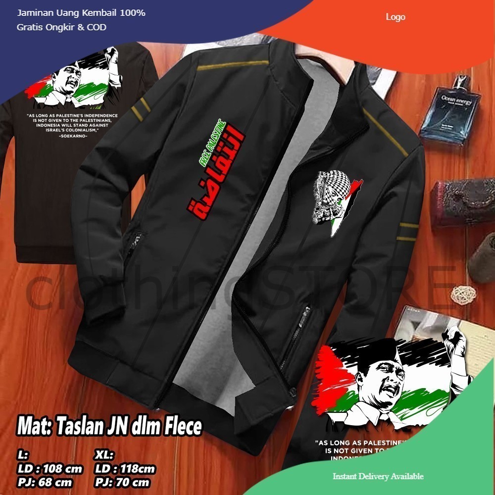 JAKET PARASUT PALESTINA SOEKARNO TERBARU / JAKET BOLAK BALIK SAVE PALETINE