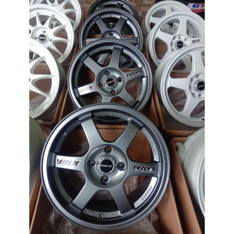 velg te37 gunmental ring 15 4x100